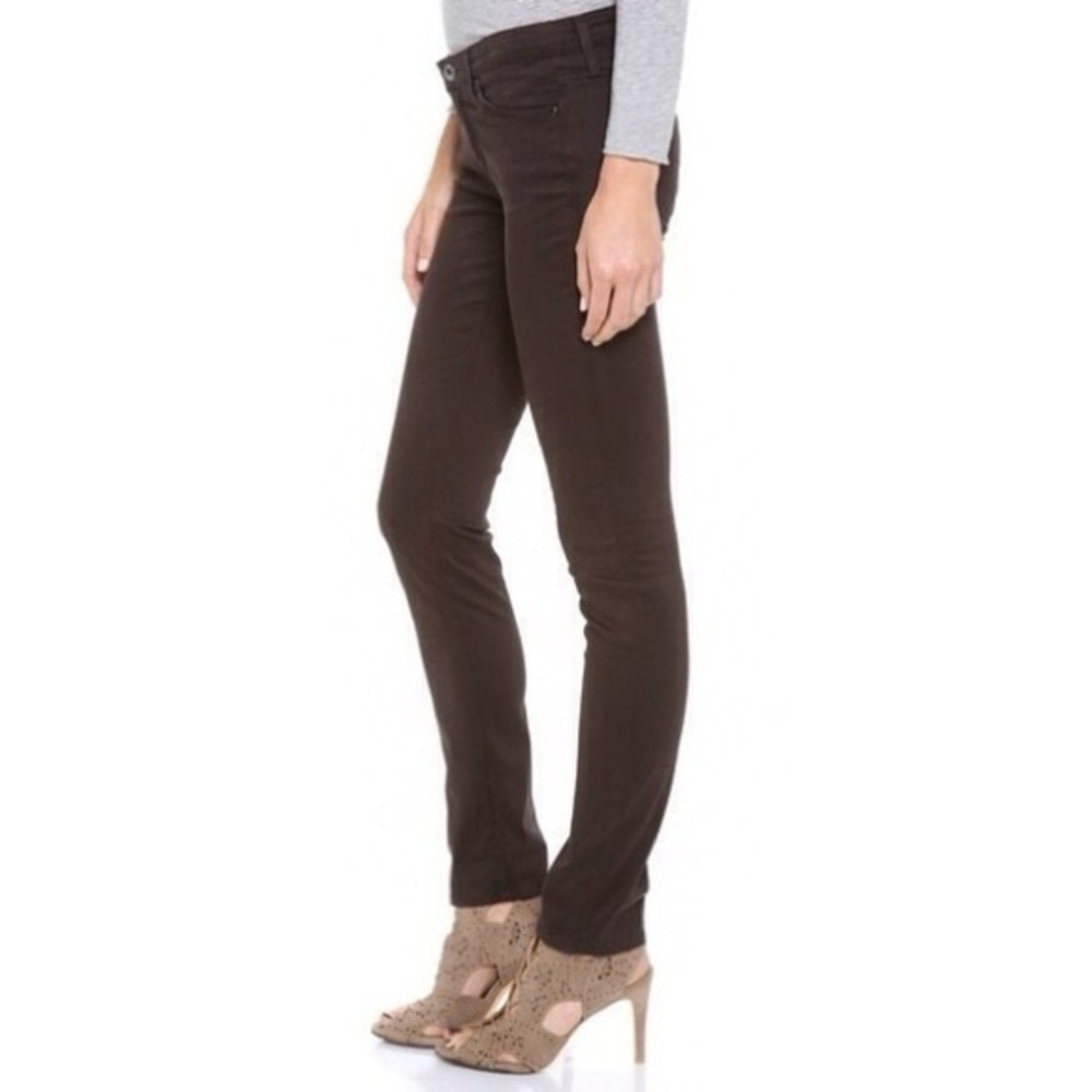 AG The Stilt Cigarette Leg Brown Jeans Cotton Blend